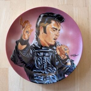 Elvis Presley 'Blues and Black Leather' Collectible Plate by Delphi